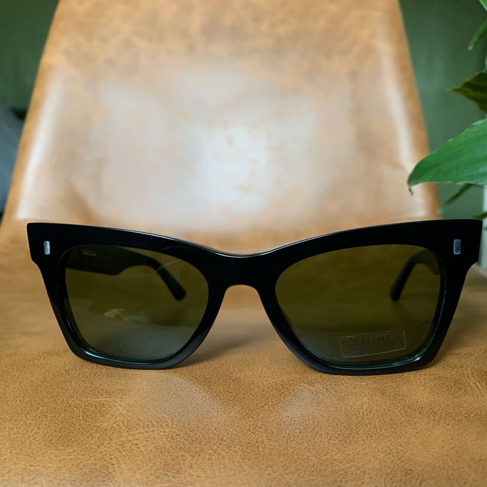 Céline Black Polarized Cateye Sunglasses
